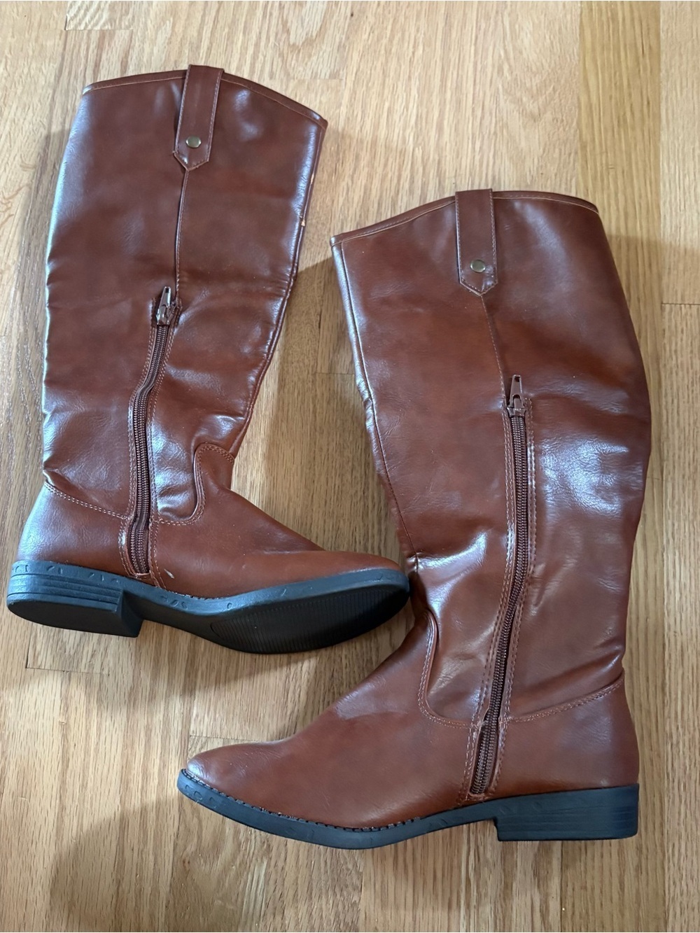 Rampage Women's Brown Mid-Calf Zip Riding Boots Sz 6 NEW
